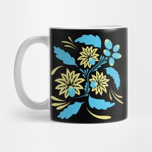 Folk flowers floral art print Flowers abstract art Mug